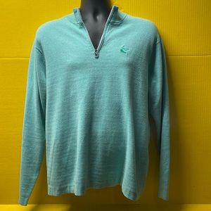 Peter Millar green 1/2 zip up pullover sweater, womens size XL